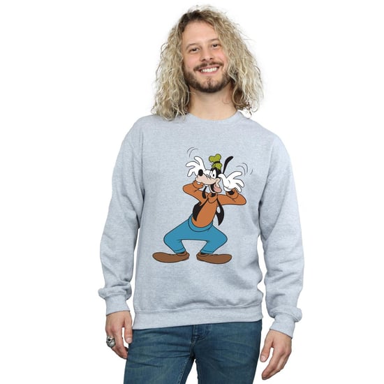 Disney Mens Crazy Goofy Sweatshirt (Sports Grey)