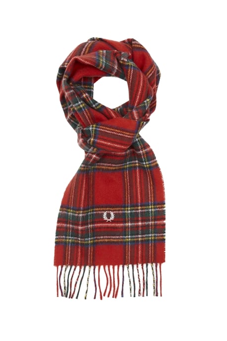 Fred Perry Royal Stewart Roter Schottenkaro-Schal - Image 1