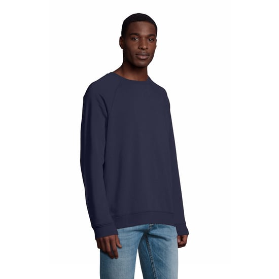 SOLS Unisex Erwachsene Space Organic Raglan Sweatshirt (French Navy) - Image 5