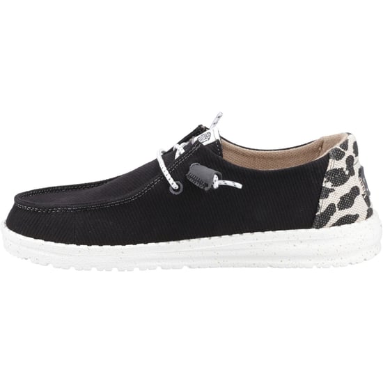 HEYDUDE Wendy Leopard Baumwollmischung Damen Schwarz/Leopard Loafers - Image 4
