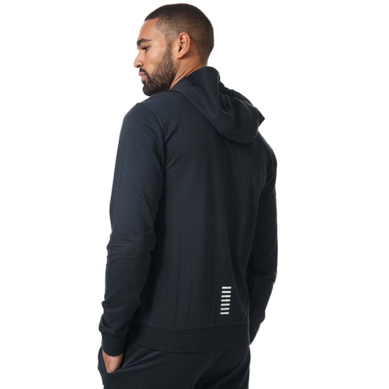 Emporio Armani EA7 zip hoody for men in navy blue