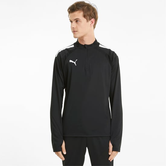 PUMA Herren teamLIGA Viertelreißverschluss Fußballoberteil - Image 1