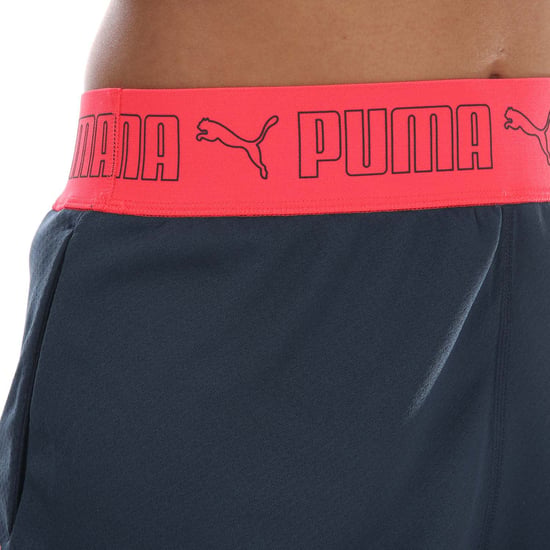 Women's Puma Elastic 3 Inch Training Shorts in Dark Blue