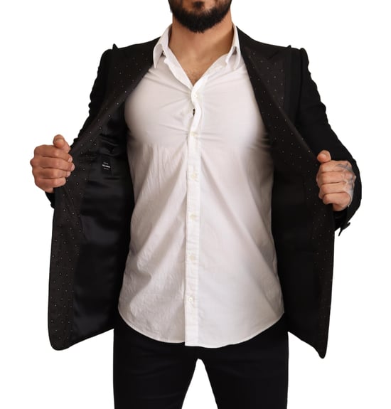 Dolce & Gabbana - Manteau blazer noir en laine pour homme - Image 6