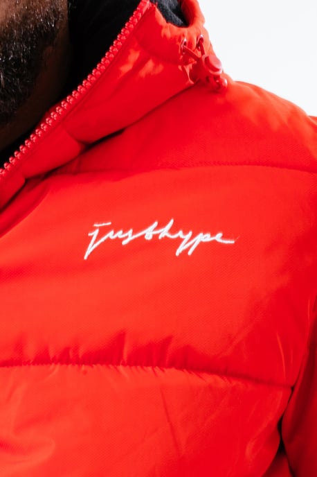Hype Red Luxe Short Line Men's Padded Jacket