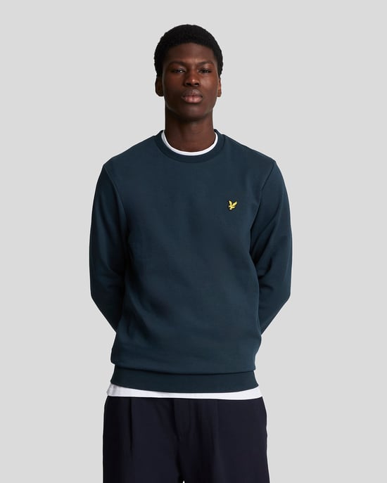 Interlock-Sweatshirt mit Rundhalsausschnitt für Herren in Marine - Image 1