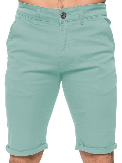 Enzo Herren Slim Fit Stretch Chino Shorts - Image 1