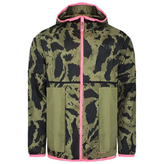 Puma x First Mile – Schwarz/Grüne gewebte 2-Zoll-Jacke für Herren - Image 2