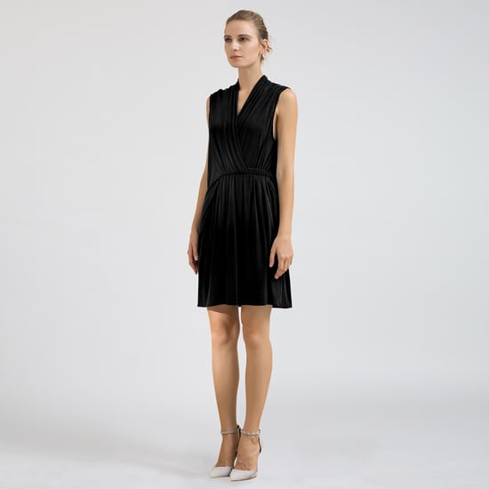 Drapiertes Cupro-Jersey-Kleid - Image 1