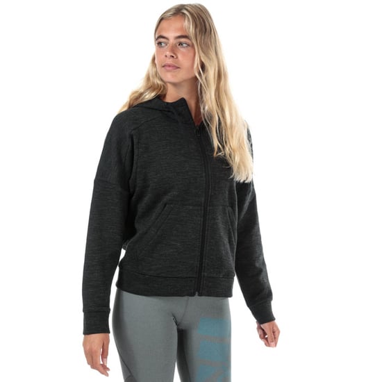 Women's adidas ID Melange Zip Hoody in Black Grey