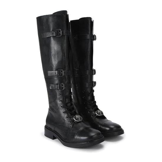 Kurt Geiger London Leather Monument Strap Boots