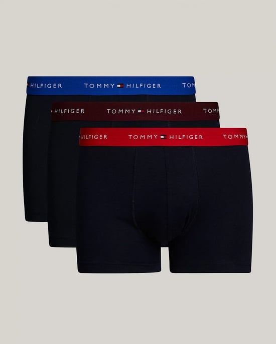 Tommy Hilfiger 3er-Pack Herren Unterhosen mit farbigem Bund - Image 1