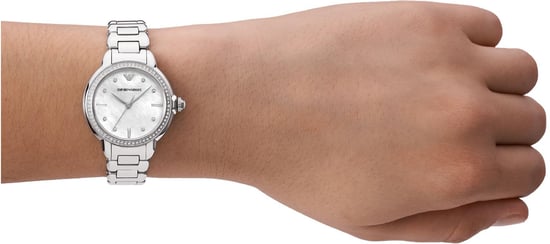 Emporio Armani Mia Silber Damen Armbanduhr AR11596 - Image 5