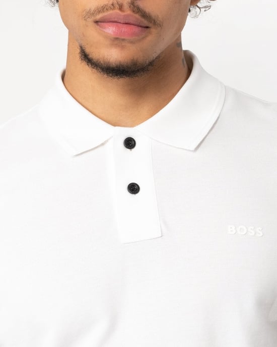 BOSS Orange Prime Herren Baumwoll-Piqué Polo-Shirt mit Logo-Print NOS - Image 2