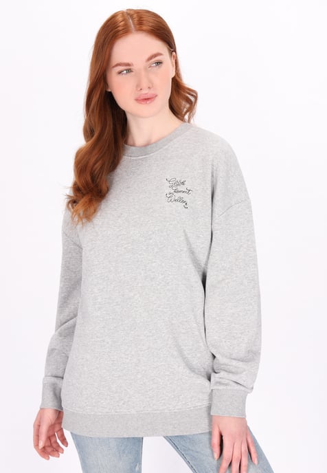 Dreimaster Sweatshirt Damen Grau Melange - Image 3