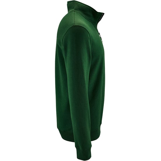 SOLS Herren Stan Kontrast Zip Neck Sweatshirt (Flasche grün) - Image 3