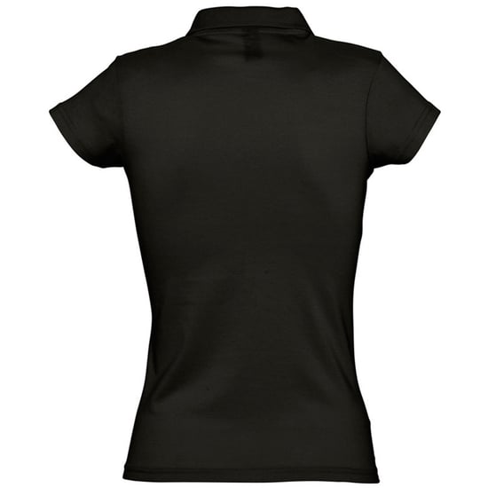 SOLS Womens/Ladies Prescott Kurzarm-Jersey-Poloshirt (Deep Black) - Image 2