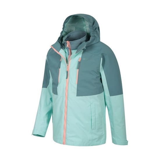 Mountain Warehouse Childrens/Kids Ravine 3 in 1 Wasserdichte Jacke (Teal) - Image 3
