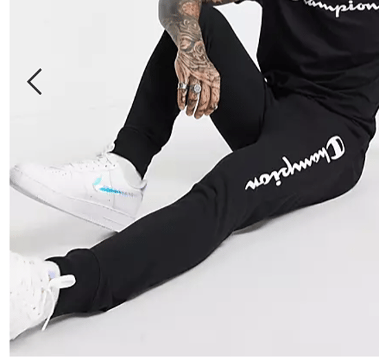 Champion Joggers pour hommes en noir - Image 1