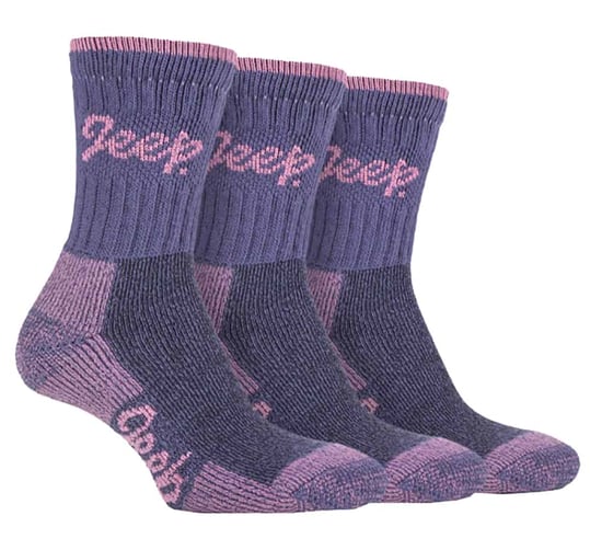 JEEP TERRAIN - 3 Pairs Cotton Walking Hiking Socks for Ladies