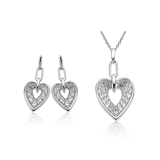 Orphelia Damen 925 Sterling Silber Set: Kettenanhänger + Ohrringe - Silber SET-5959 - Image 1