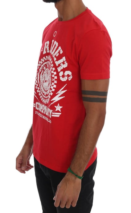 Frankie Morello Rotes Baumwoll-RIDERS Rundhals-T-Shirt - Image 2