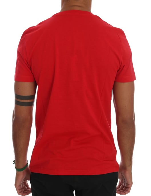 Frankie Morello Rotes Baumwoll-RIDERS Rundhals-T-Shirt - Image 3