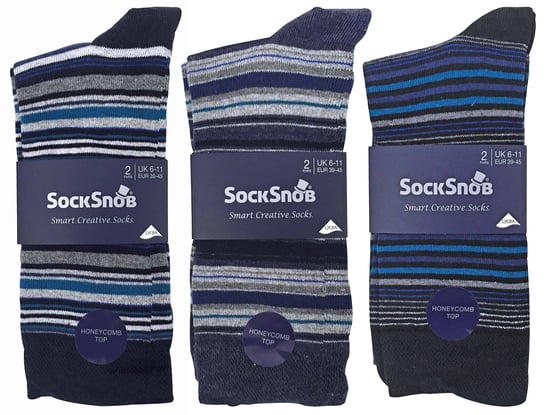 6er-Pack bunte gestreifte Baumwollsocken für Herren in 7 verschiedenen Ausführungen - Image 2