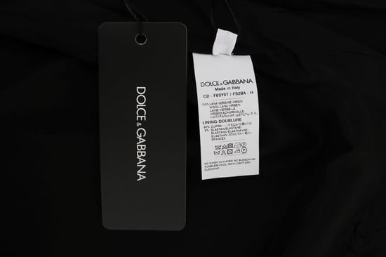 Dolce & Gabbana - Robe fourreau en laine à pois gris pour femme - Image 6