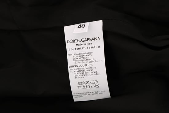 Dolce & Gabbana - Robe fourreau en laine à pois gris pour femme - Image 6