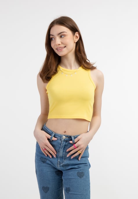 Mymo Tanktop Damen Höllengelb - Image 3