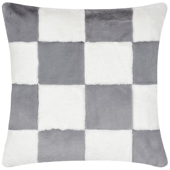 Heya Home Cozee Check Faux Fur Cushion Cover