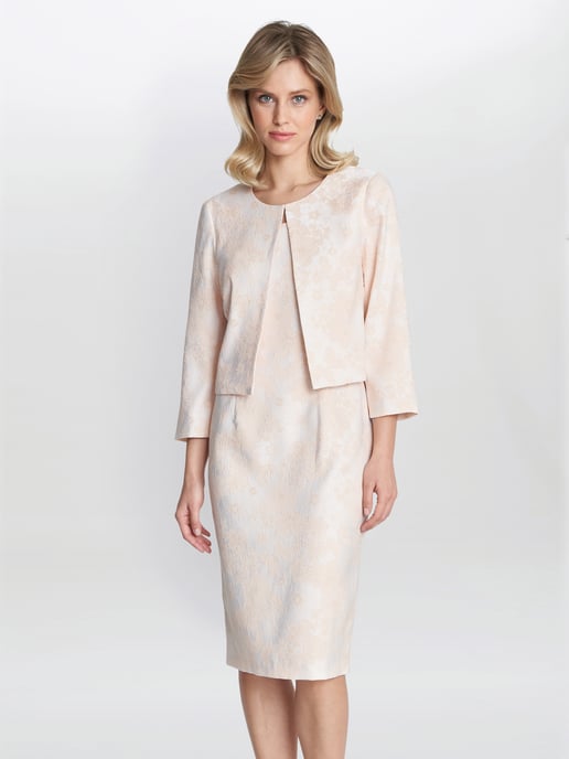 Lily Jacquard Shift Dress And Bolero