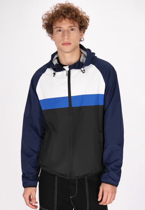 Mo Anorak Herren Marine-Farbblock - Image 3