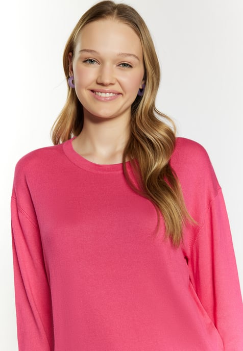 Mymo Strickpullover Damen Rosa - Image 5