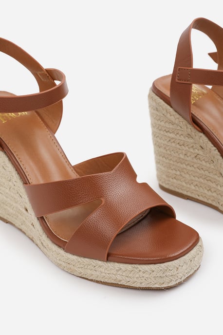 Wheres That From Womens 'Jaime' Wide Fit Cut Out Strap Detail Wedge Shoes With Buckle Closure - Image 4