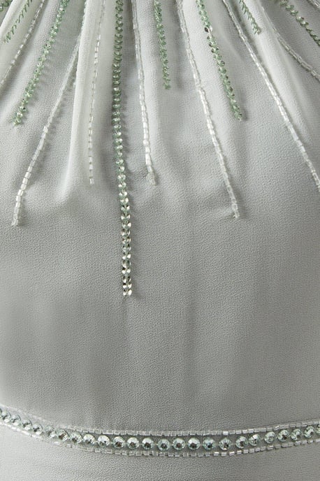 Halterneck Chiffon Embellished Bridesmaids Dress