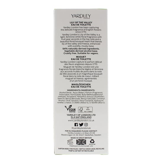 Yardley Lily Of The Valley Eau de Toilette 125ml