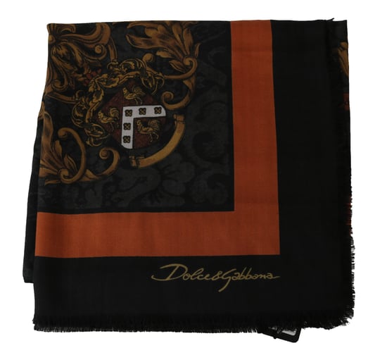 Dolce & Gabbana Multicolor Print Wrap Shawl Cashmere Scarf