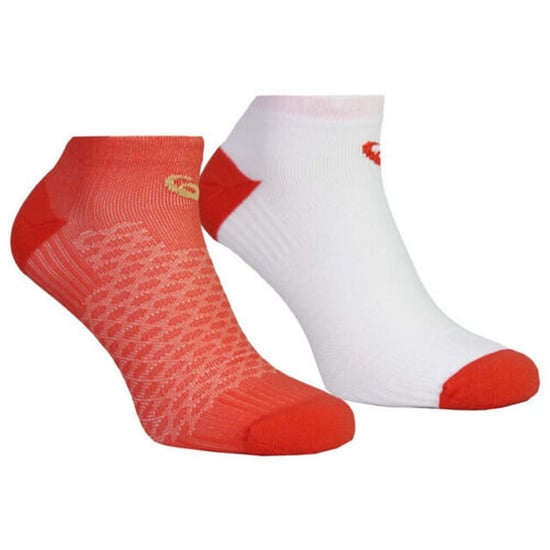 Asics Motion Dry 2er-Pack Damensocken in Weiß/Pfirsich - Image 1