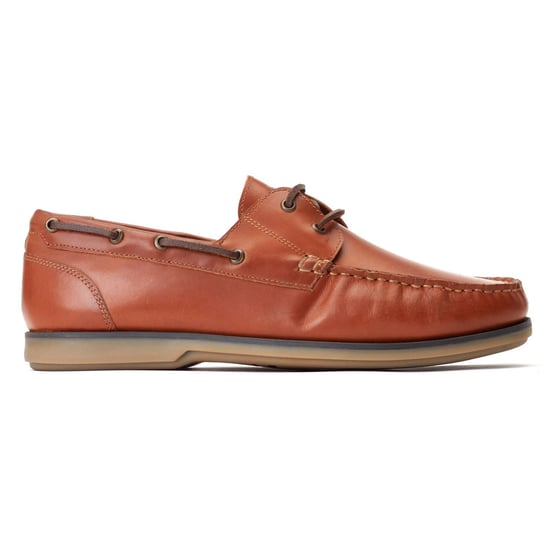Base London Stern Herren Bootsschuhe aus gebranntem Tan-Leder - Image 5