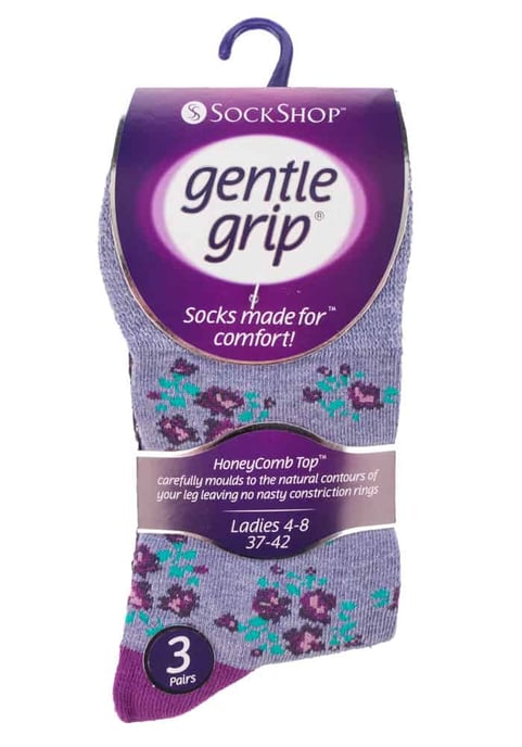 Gentle Grip - 6 Paar Damen Gentle Grip nicht elastische Socken - GG57 - Image 2