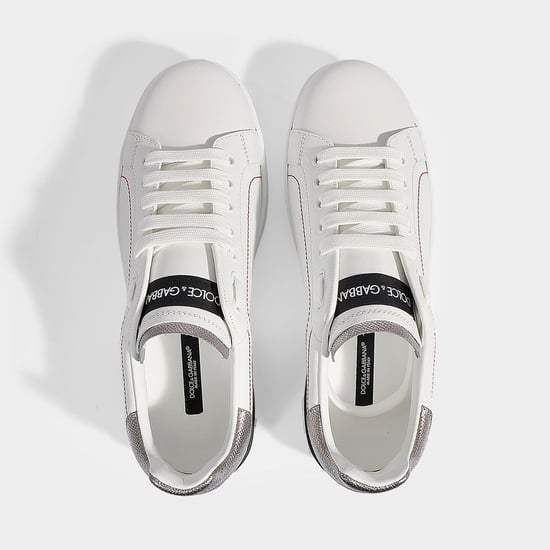 Portofino Sneakers - Dolce & Gabbana - White/Silver - Leather - Image 2