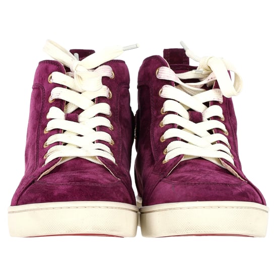 Christian Louboutin Rantus High-Top Sneaker aus lila Wildleder - Image 3