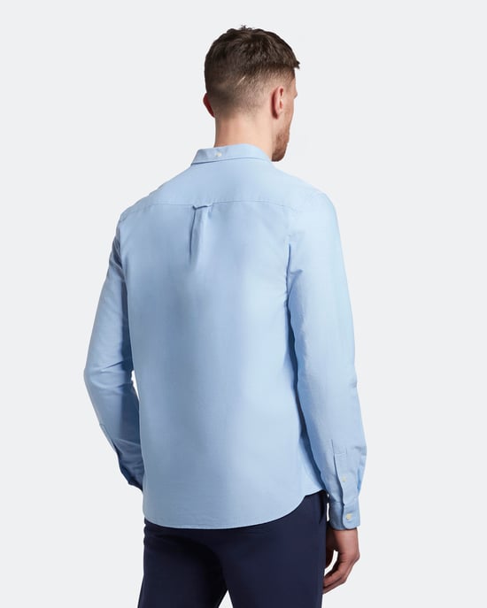 Lyle & Scott Regular Fit Leichtes Oxford-Hemd in Blau - Image 3