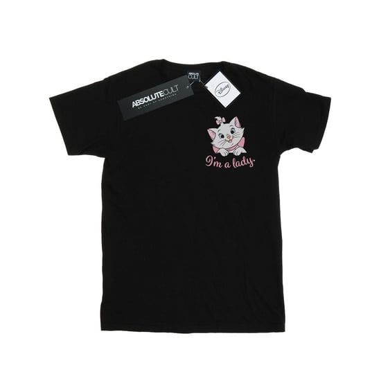 Disney Womens/Ladies Aristocats Marie I´m A Lady Breast Print Cotton Boyfriend T-Shirt (Black)