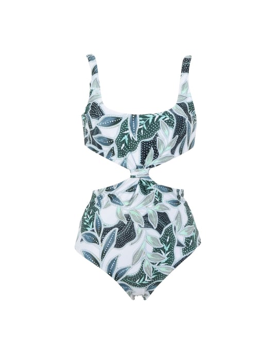 Mara Hoffman Military Green Print Recycled Polyester Swimsuit