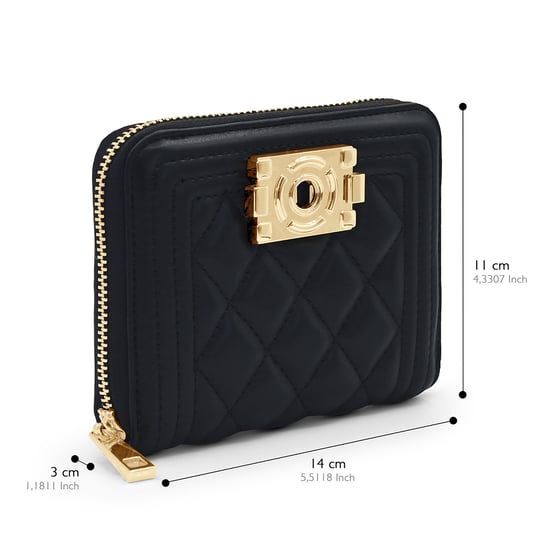 Zipped Quilted Wallet