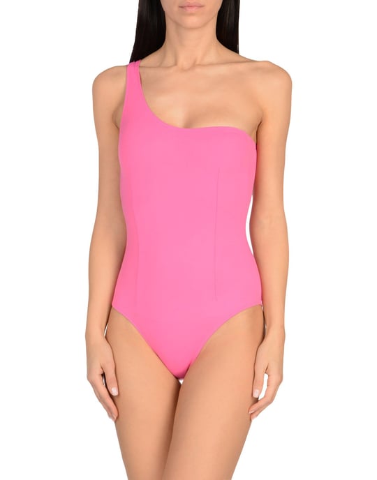 Pistol Panties Fuchsia One Shoulder Swimsuit