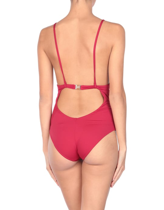 Christies Maroon Plunge Neckline Swimsuit